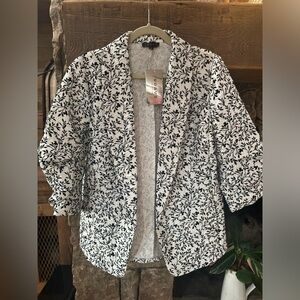 Black & White Weave Jacket NEW w/tags